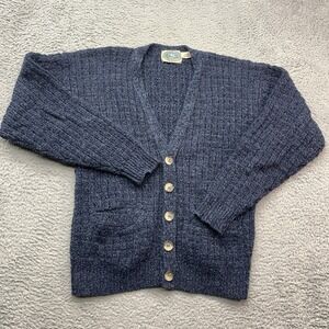 Environmental Clothing Cardigan Sweater Mens M Wool Vintage USA Made GrandpaCore